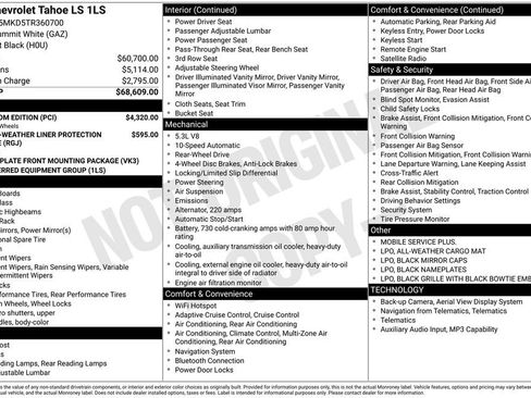 New 2026 Chevrolet Tahoe LS w/ LS Custom Edition RWD image 18