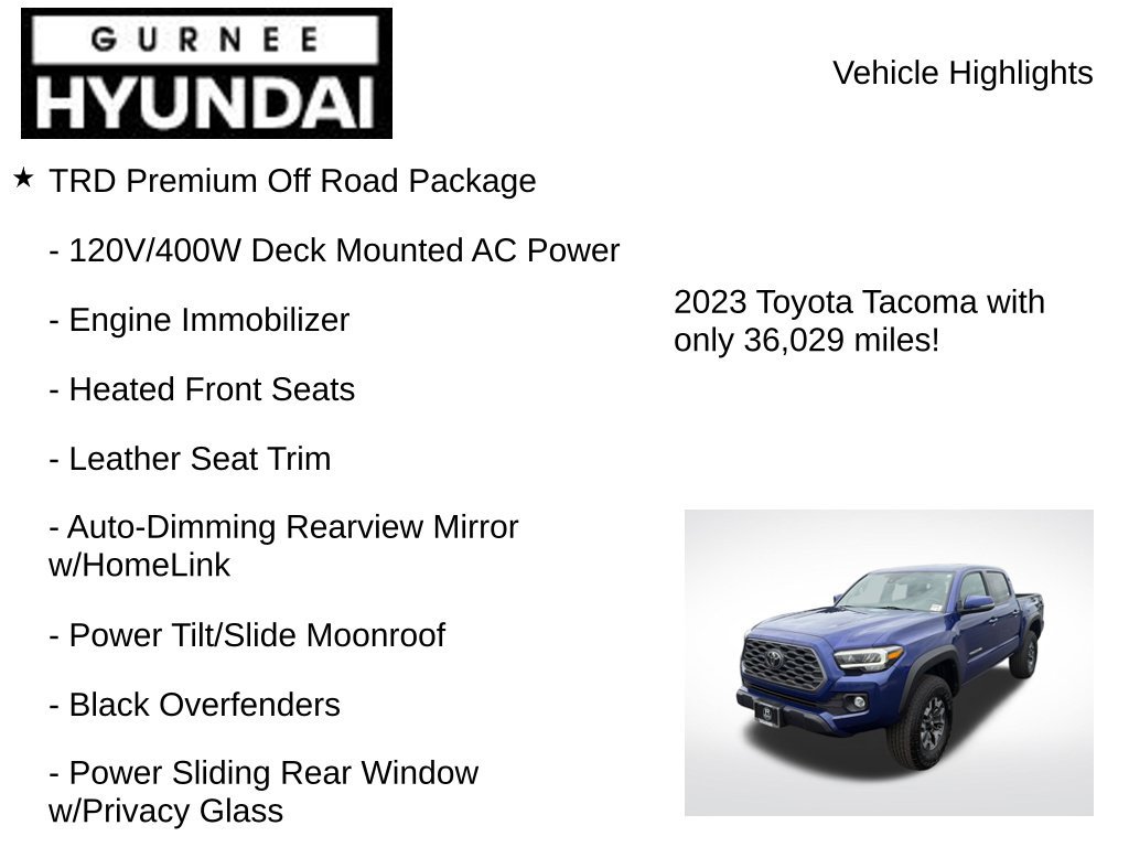 Used 2023 Toyota Tacoma TRD Off-Road w/ TRD Premium Off Road Package AWD/4WD image 8