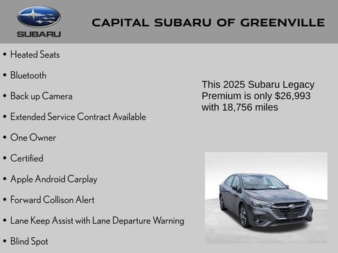 Used 2025 Subaru Legacy Premium AWD/4WD image 4