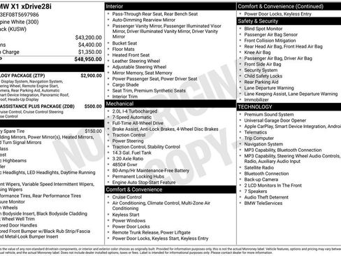 New 2026 BMW X1 xDrive28i w/ Technology Package AWD/4WD image 30