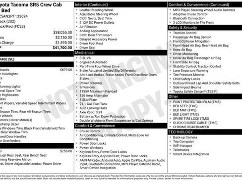 Used 2023 Toyota Tacoma SR5 AWD/4WD image 10