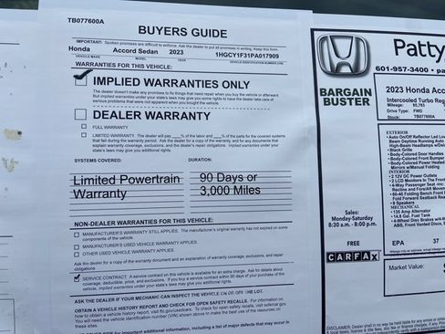 Used 2023 Honda Accord EX image 5
