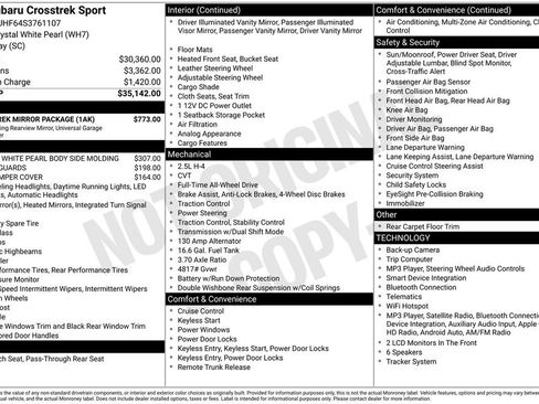 Certified 2025 Subaru Crosstrek 2.5i Sport w/ Crosstrek Mirror Package AWD/4WD image 26