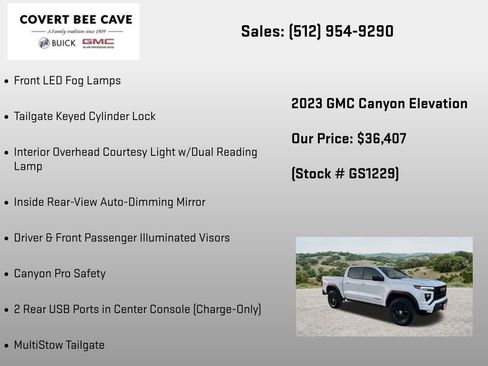 Certified 2023 GMC Canyon Elevation w/ Convenience Package AWD/4WD image 30