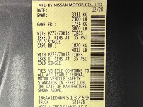 Used 2021 Nissan Titan PRO-4X w/ Pro-4x Convenience Package image 14