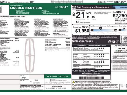 Used 2021 Lincoln Nautilus Reserve w/ Equipment Group 201A AWD/4WD image 9