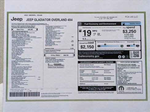 Used 2021 Jeep Gladiator Overland AWD/4WD image 26