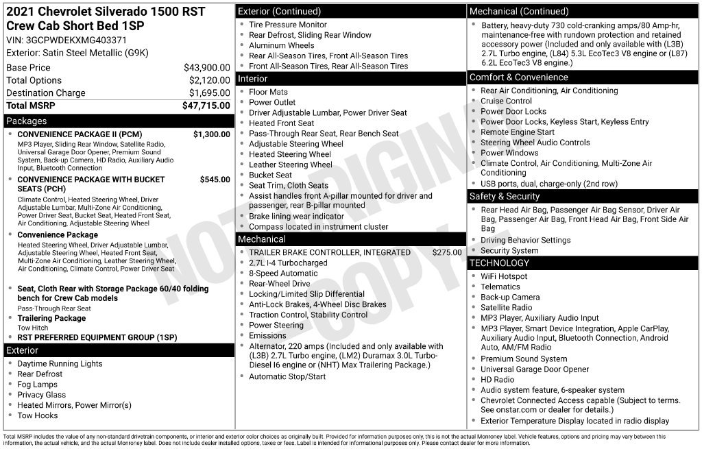 Used 2021 Chevrolet Silverado 1500 RST w/ Convenience Package II RWD image 5