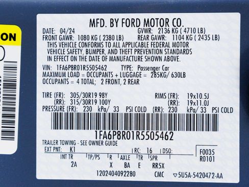 Used 2024 Ford Mustang Dark Horse w/ Dark Horse Handlin Package RWD image 76