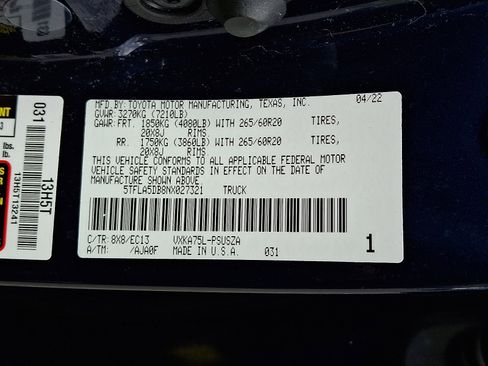 Used 2022 Toyota Tundra SR5 w/ TRD Sport Premium Package AWD/4WD image 27