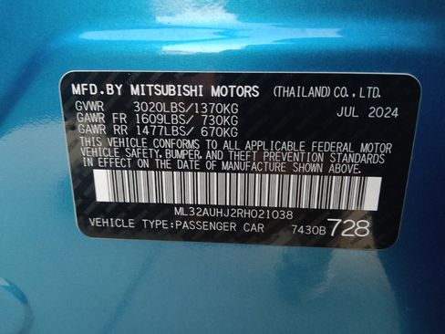 Used 2024 Mitsubishi Mirage ES FWD image 33