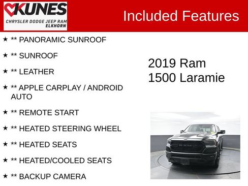 Used 2019 RAM 1500 Laramie AWD/4WD image 3