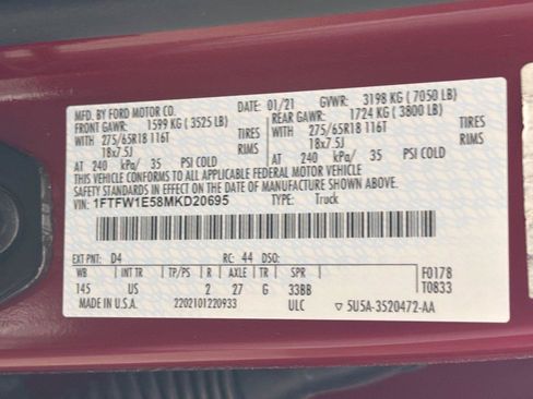 Used 2021 Ford F150 XLT w/ Equipment Group 302A High AWD/4WD image 42