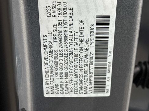 New 2026 Honda Ridgeline TrailSport+ image 25