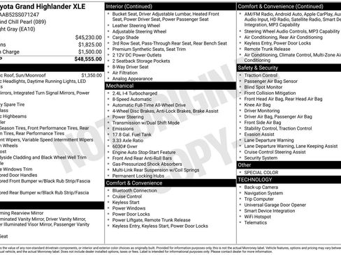 Used 2025 Toyota Grand Highlander AWD image 47