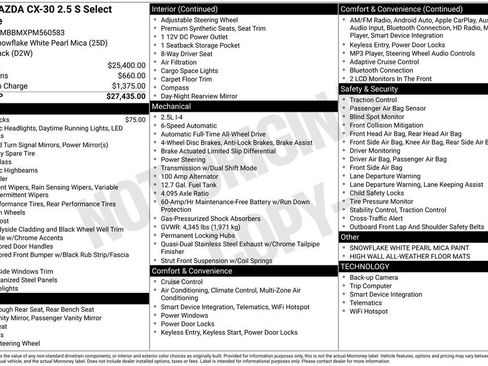 Certified 2023 MAZDA CX-30 AWD 2.5 S w/ Select Package image 26