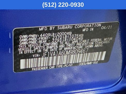 Used 2021 Subaru WRX Base image 39