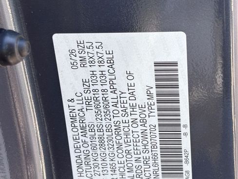 New 2026 Honda Odyssey EX-L image 21