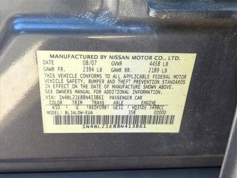 Used 2008 Nissan Altima 3.5 SE w/ Technology Pkg image 24