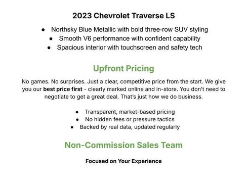 Used 2023 Chevrolet Traverse LS w/ Safety Package AWD/4WD image 3