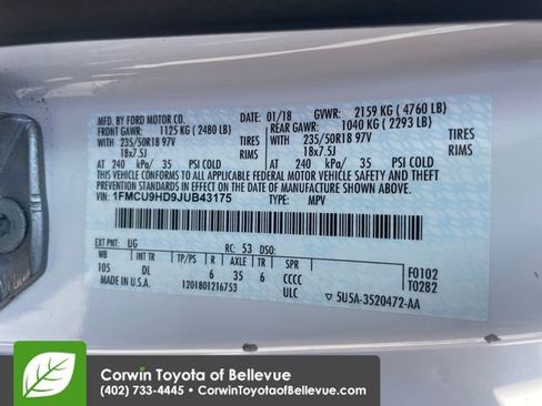 Used 2018 Ford Escape SEL AWD/4WD image 24