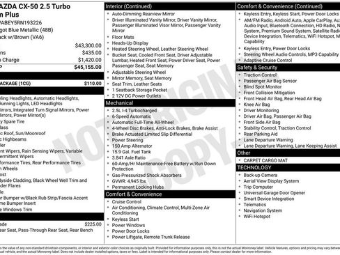 Used 2024 MAZDA CX-50 2.5 Turbo w/ Cargo Package image 9