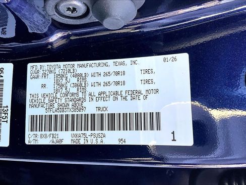 New 2026 Toyota Tundra SR5 AWD/4WD image 18