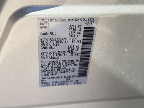 Used 2017 Nissan Pathfinder Platinum w/ Family Entertainment Package image 19