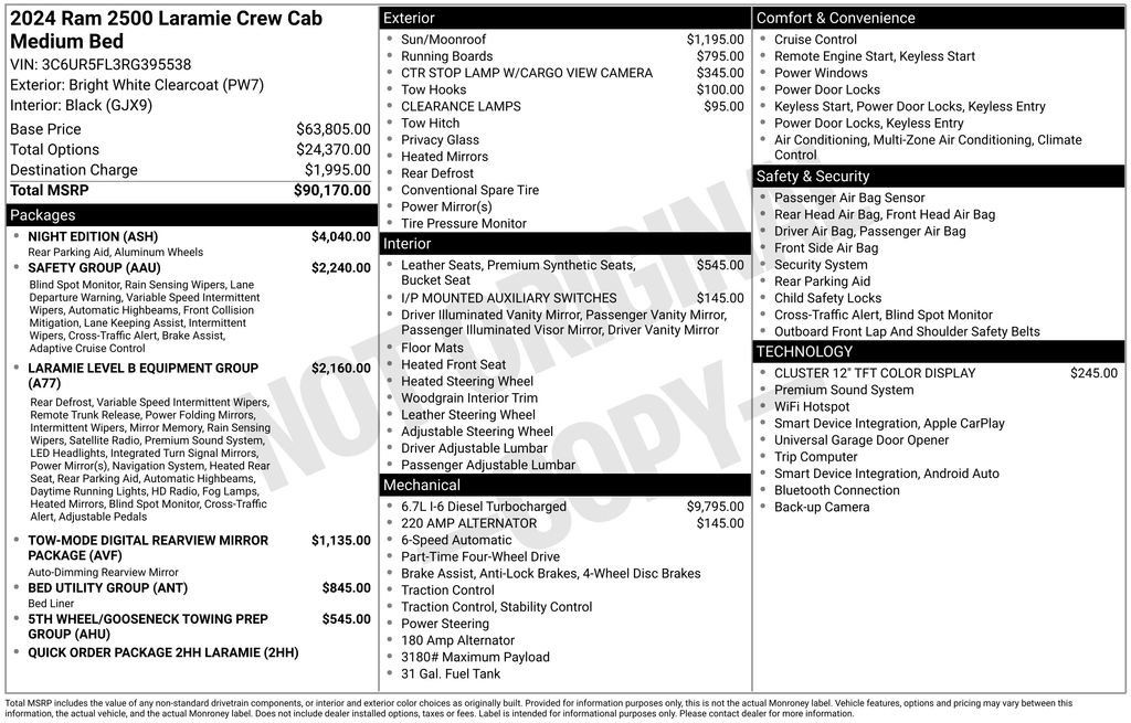 Used 2024 RAM 2500 Laramie w/ Night Edition AWD/4WD image 4