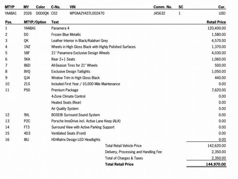 New 2026 Porsche Panamera 4 image 44