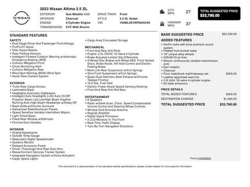 Used 2023 Nissan Altima 2.5 SL FWD image 3