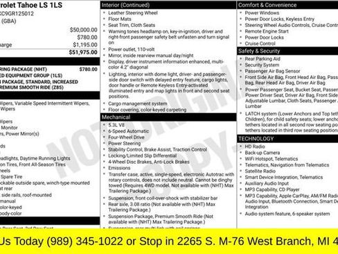Used 2016 Chevrolet Tahoe LS w/ Max Trailering Package AWD/4WD image 3