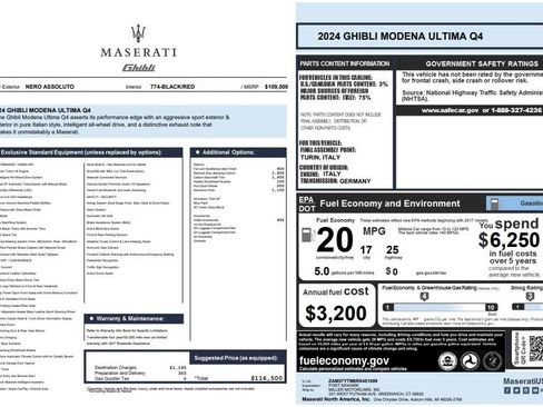 Used 2024 Maserati Ghibli Modena Ultima Q4 AWD/4WD image 36