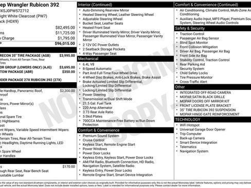 Used 2023 Jeep Wrangler Unlimited Rubicon 392 w/ Xtreme Recon 35" Tire Package image 40