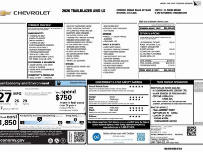New 2026 Chevrolet TrailBlazer LS w/ LS Convenience Package