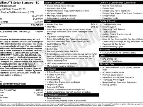 Used 2015 Cadillac ATS 2.0T AWD Sedan image 6