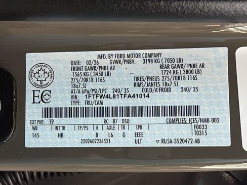 Used 2026 Ford F150 Tremor w/ Equipment Group 402B MID AWD/4WD image 42