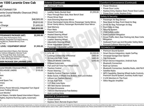 Used 2021 RAM 1500 Laramie w/ Sport Appearance Package AWD/4WD image 7