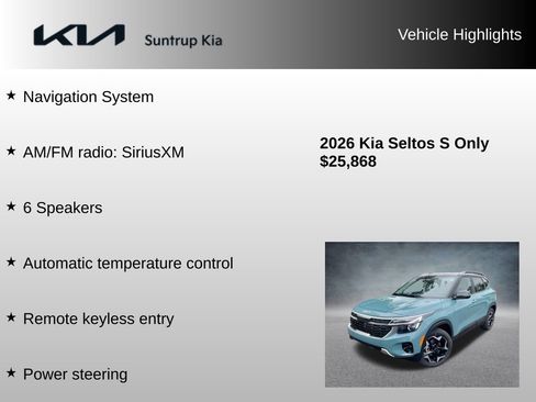 Used 2026 Kia Seltos S FWD image 8
