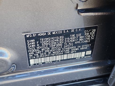 New 2026 Honda HR-V LX image 15