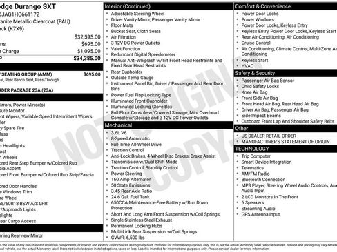Used 2017 Dodge Durango SXT w/ 3rd Row Seating Group AWD/4WD image 37