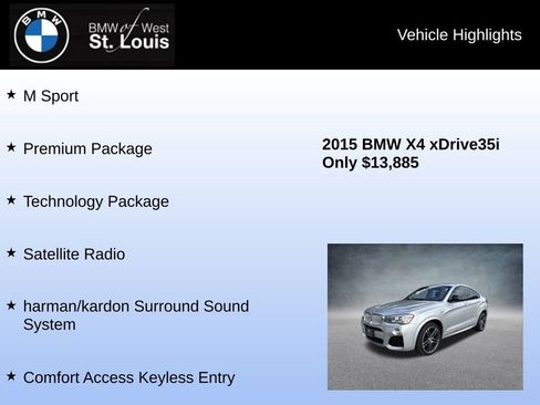 Used 2015 BMW X4 xDrive35i image 16