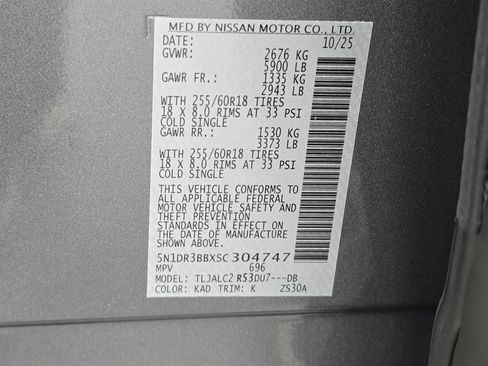 New 2025 Nissan Pathfinder SV image 36