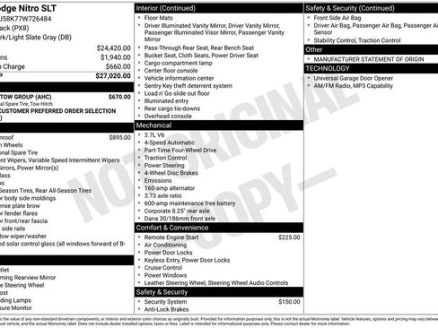 Used 2007 Dodge Nitro SLT w/ Trailer Tow Group image 2