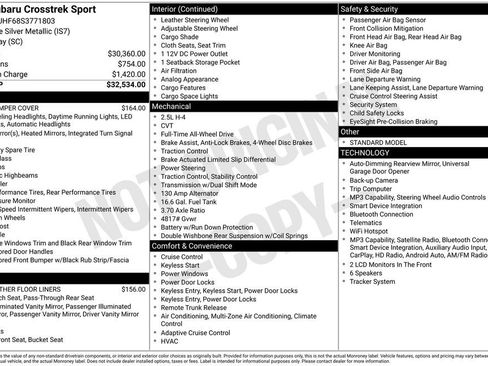 Certified 2025 Subaru Crosstrek 2.5i Sport AWD/4WD image 38