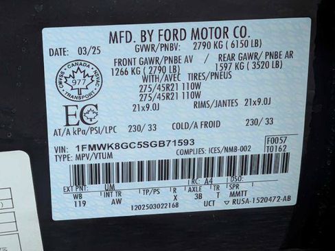 Certified 2025 Ford Explorer ST AWD/4WD image 30