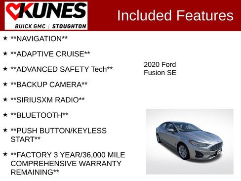 Used 2020 Ford Fusion SE image 2