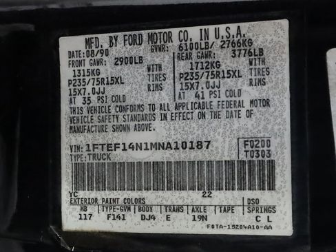 Used 1991 Ford F150 4x4 Regular Cab image 41