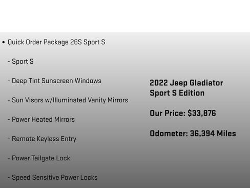 Used 2022 Jeep Gladiator Sport AWD/4WD image 6