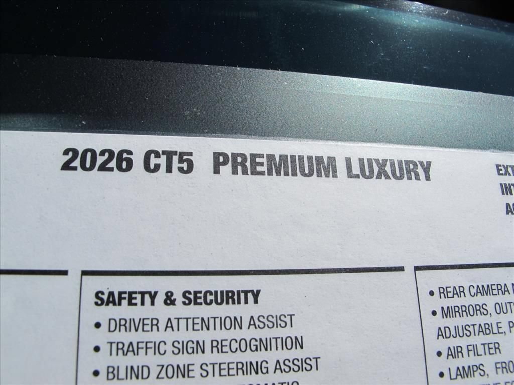 New 2026 Cadillac CT5 Premium Luxury w/ Technology Package RWD image 9